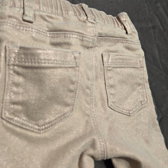 Skinny Jeans Pink Sparkly Snap Closure Adjustable Stretch Old Navy 12-18 Months - Picture 5 of 5